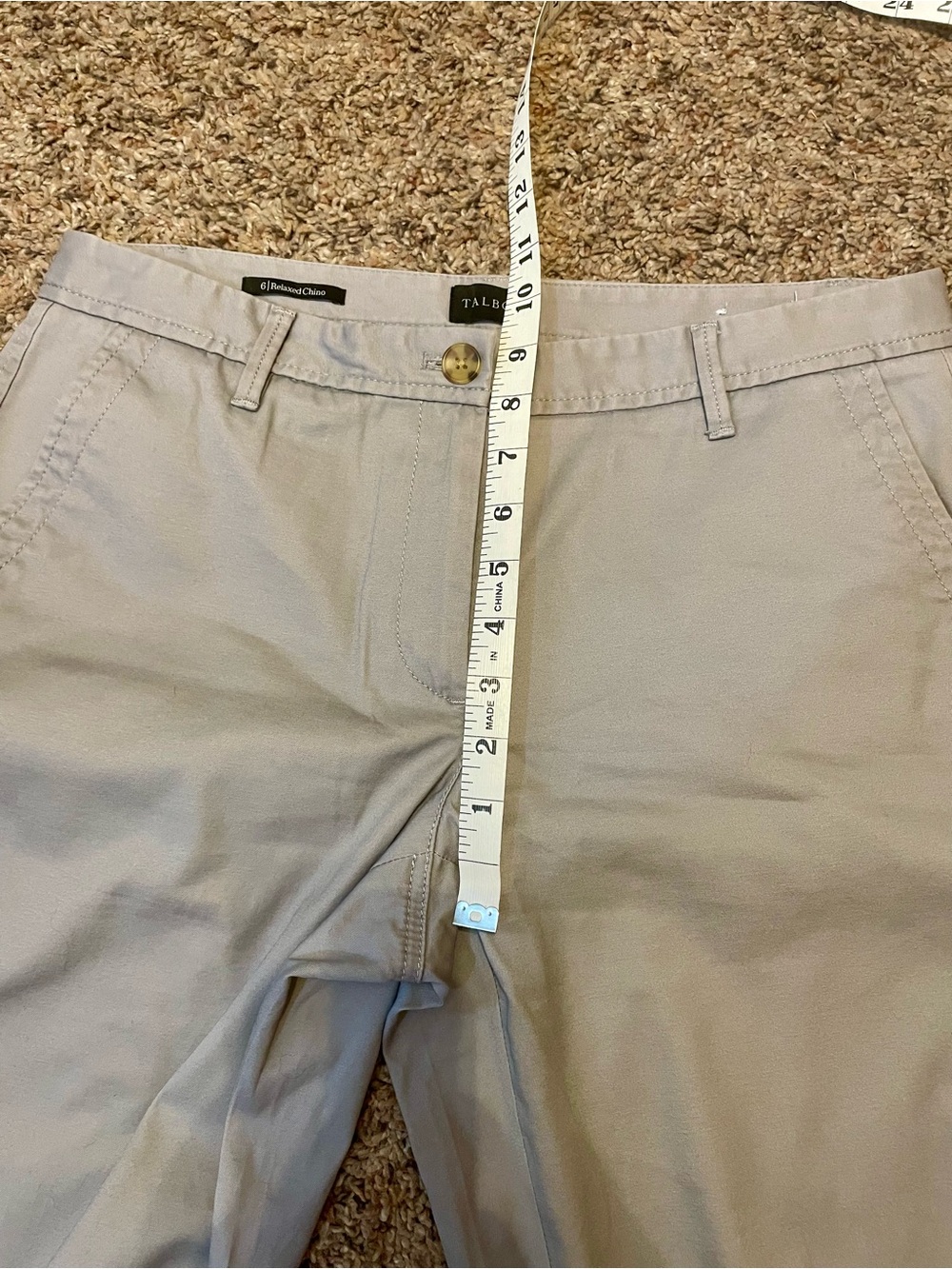 Talbots Gray Relaxed Chino size 6 Cotton Stretch Preppy Minimalist Office. - Picture 7 of 10